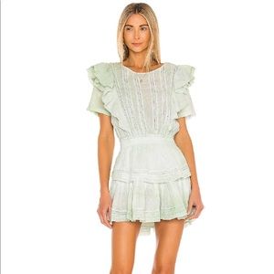 Loveshackfancy Natasha dress moss hand dye